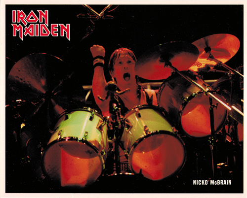 Nicko McBrain IRON MAIDEN Authentic Vintage 1980s 8x10 Photograph Bild #4410 - Bild 1 von 2