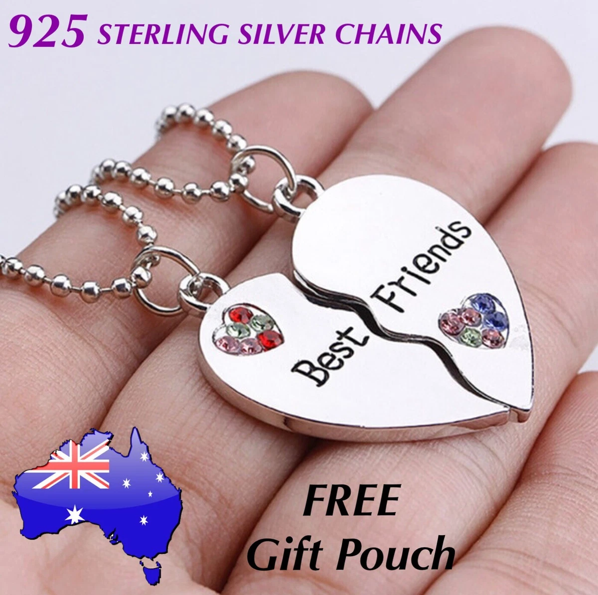 Crystal friendship necklace deals