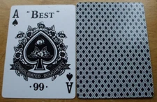 2 Single Wide Swap Playing Cards Spade Aces "BEST" CONSOLIDATED DOUGHERTY 99