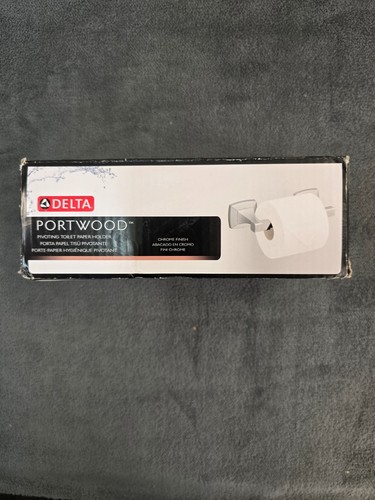 Delta Portwood Pivot Arm Toilet Paper Holder in Polished Chrome - Picture 3 of 5