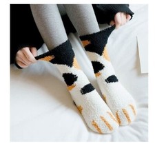 Thick Warm Winter Casual Socks Cat Paws Pattern
