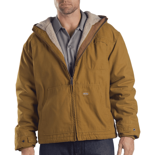 Sanded Duck, SHERPA LINED HOODED JACKET 