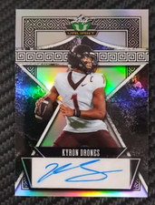 2024 Leaf Valiant Kyron Drones Silver Refractor 6/10 Auto Rookie VIRGINIA TECH