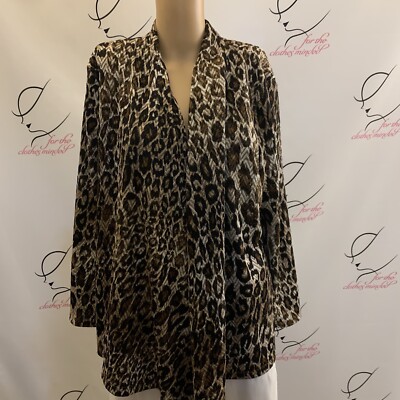 Bon Worth.  Size MP.  Open Front Cardigan Duster Jacket.  Stretch.   B98.