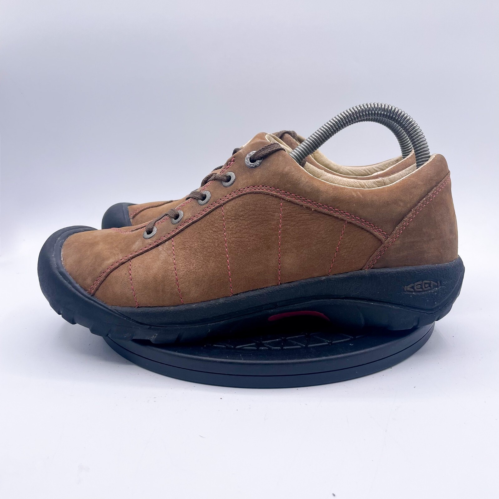 Sneaker Keen donna Presidio taglia 10 marrone pelle stringata scarpa casual escursionismo