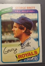 George Brett Topps 3rd BAse Baseball Card All-star star A.L