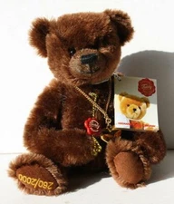 Hermann Teddy Bear Mohair Velvet Paw Heart Shave Stitched Nose Fully Jointed Tag