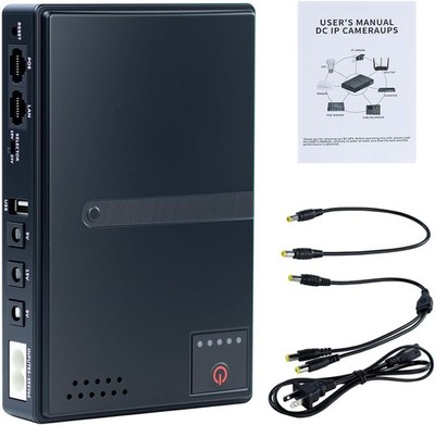 Mini DC UPS Battery Backup 5V 9V 12V 15V 24V for Router Modem POE Camera Pi