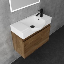 Alpenberger Badmöbel Set Waschbecken mit Unterschrank 55cm Breit Badezimmermöbel