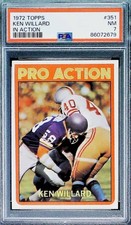 1972 Topps Football #351 Ken Willard IN ACTION San Francisco 49ers PSA 7 NM
