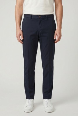 BRUNELLO CUCINELLI MEN'S DARK NAVY ITALIAN FIT CASUAL TROUSERS MSRP $655
