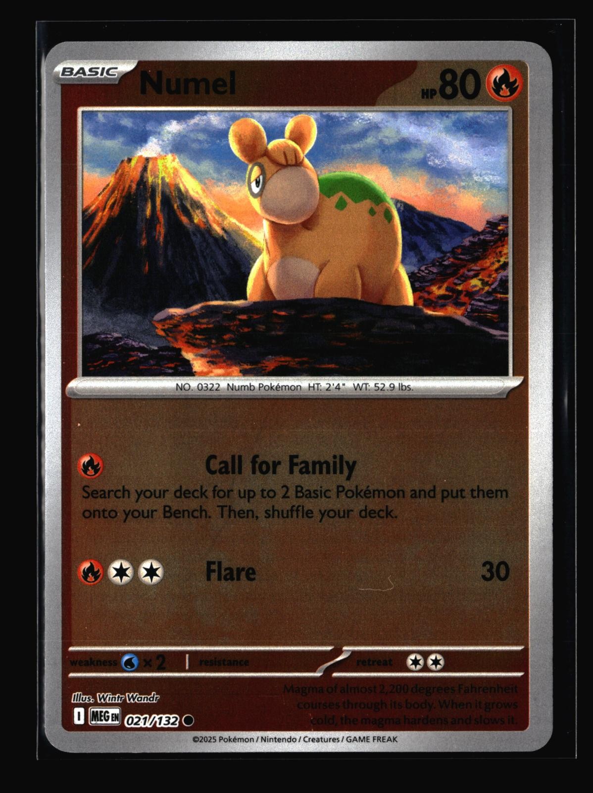 Numel 021/132 Reverse Holo Common MEG Mega Evolution 2025 Wandr NM