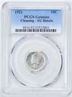 1921 10C Mercury Silver Dime AU Detail Cleaned PCGS 33532801