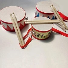 Wooden Drum Musical Instrument Toy for Kids Children Early Learning Play Gift