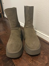 UGG Women s Green Suede Platform Ankle Boots ...