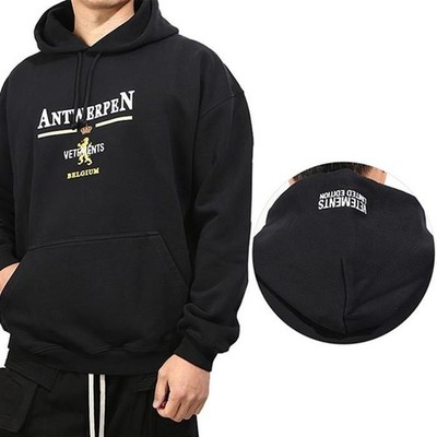 vetements UE51TR440B F BLACK Antwerp Logo Hoodie 152530842 [U]