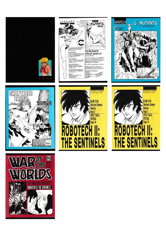 Eternity Comics July 1987 / Jan., March & Dec. 1988 / Feb. & March 1989 Catalog