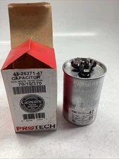 PROTECH Capacitor 70/10/370 Dual Round Metal Finish 43-26271-47