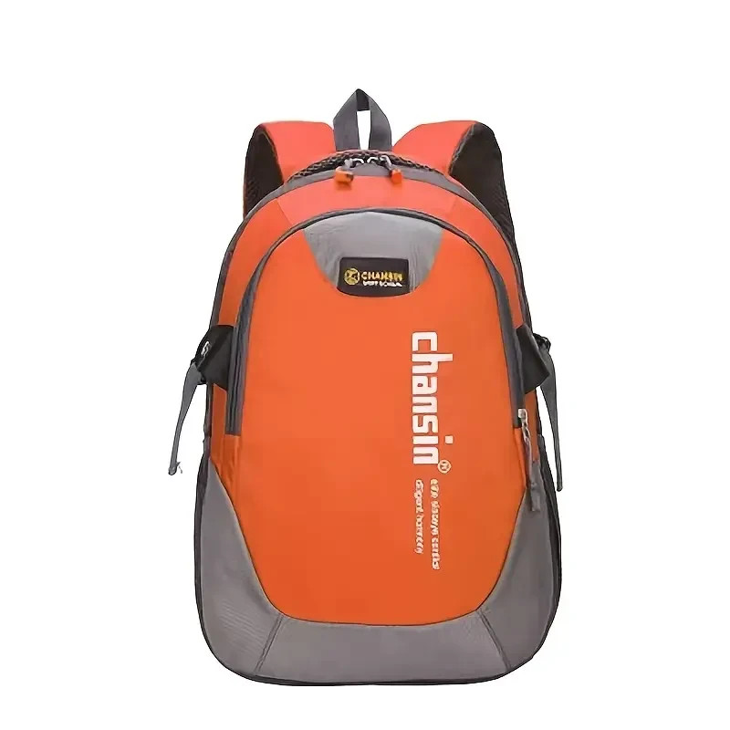 Orange Nylon Backpack 