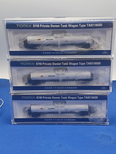 TOMIX 8748 Private Freight Car Taki 18600 Type (Nippon Rikuhai Sangyo) 3-Car | Condition: Usado