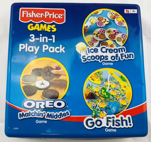1998 Fisher Price Scoops of Fun, Matchin Middles, Go Fish 3 in 1 Games Complete - Picture 7 of 7