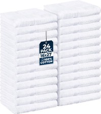 Salon Towels Highly Absorbent Cotton Pack of 24 16x27 Inches White