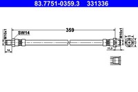Bremsschlauch FÜR Mini Mini Countryman (R60) - Ate 83.7751-0359.3