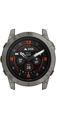 epix  Pro (Gen 2), 51mm, Sapphire, Graphite Case with Titanium Bezel Red Band