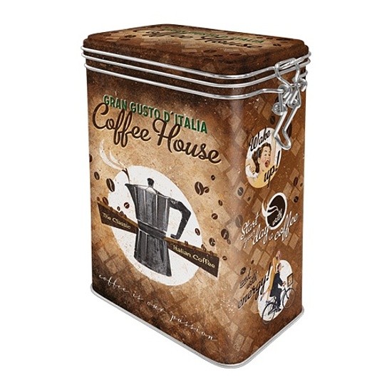 Coffee espresso aroma box U-lock storage jar hoard box metal