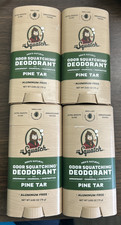 Lot of 4 DR. SQUATCH Men's Natural Solid Deodorant Pine Tar - 2.65oz