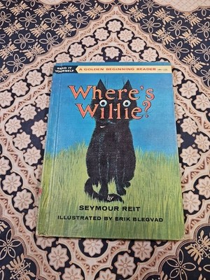 WHERE'S WILLIE? Golden Beginning Reader HC BOOK Seymour Reit (c)1961 1st Edition