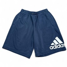 Adidas Fleece Sweat Shorts Mens Size Medium Navy Blue Athleisure Active