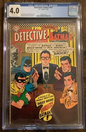 DETECTIVE COMICS 357 DC CGC 4.0 Grade 11/1966 Affordable Silver Age Comic Book
