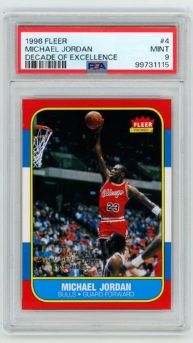 PSA 9 1996 ULTRA DECADE OF EXCELLENCE #U-4 MICHAEL JORDAN