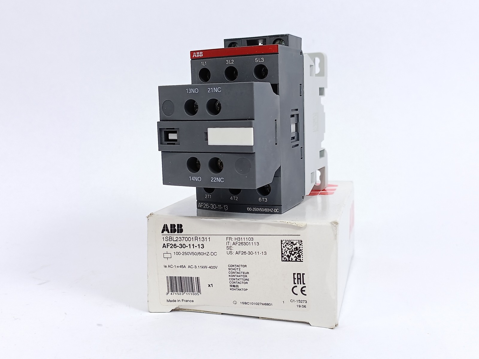 ABB 1SBL237001R1311 AF26-30-11-13 Contactor 100-250V 50/60HZ-DC