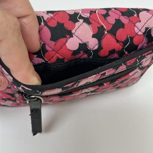 Vera Bradley RFID Riley Compact Wallet Disney Mickey Balloons Red Pink Black - Picture 7 of 22