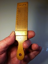 Rare Outil de Mesures d' HORLOGER Bois & Laiton ca1900 Old Clockmaker's Tool #4