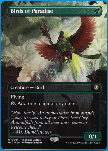 Birds of Paradise (Borderless) FOIL Bloomburrow Commander NM (507310) ABUGames - Picture 1 of 2