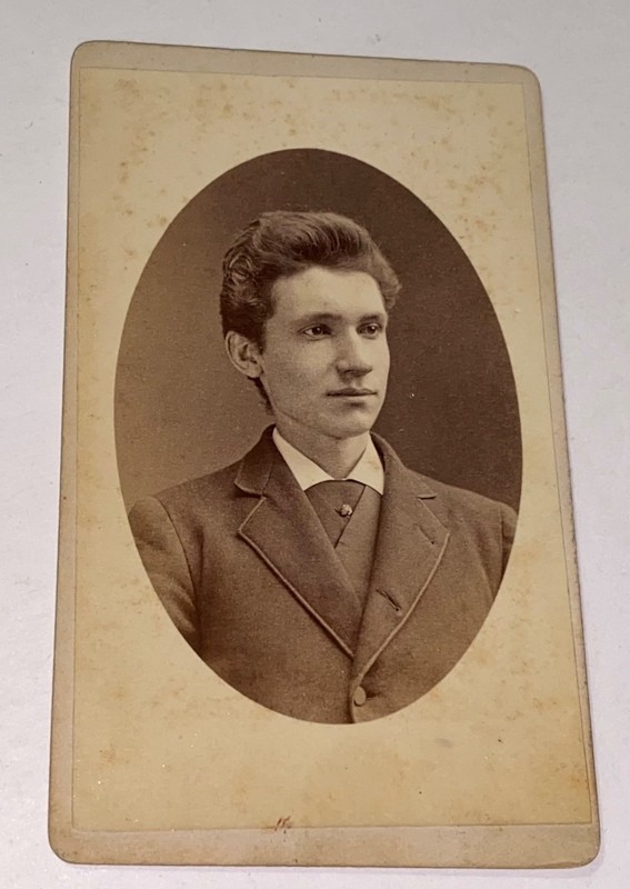 Rare Antique Victorian American ID'd Young Man, George Maxon New York CDV Photo!