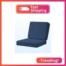Iheqard Outdoor Deep Seat Patio Couch Cushions, 24x24 inch, Navy Blue