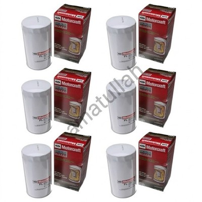 Pack of 6 FL-2051S/2124S Oil Filter For Ford Powerstroke Diesel 6.7L F-250 F-350
