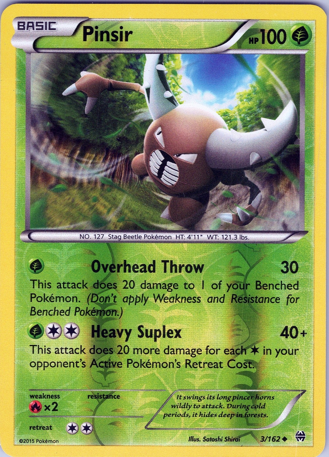 Pinsir 3/162 Uncommon - Pokemon TCG XY: BREAKthrough - Reverse Holo (NM)