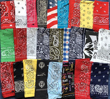 26 Bandana Fast Color Lot 26 Elephant Paisley Prints Vintage