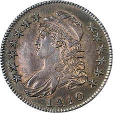 1810 Capped Bust Half Dollar Choice AU/BU 0-101a R.1 Great Eye Appeal