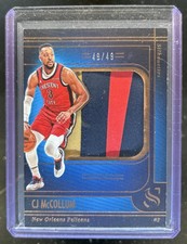 2024-25 Panini Silhouette CJ McCollum Silhouettes Bronze Patch #49/49 Pelicans