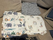 Lot of 3 Pottery Barn Kids Organic Cotton Crib Fitted Sheets