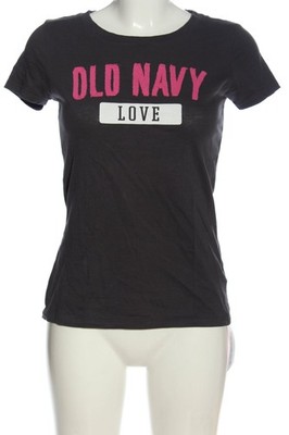 OLD NAVY T-Shirt Damen Shirt Gr. DE 36 schwarz-pink-weiß Casual-Look