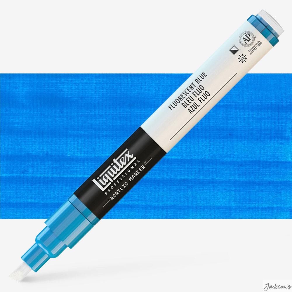 Liquitex : Professional : Marker : 2-4mm Chisel Nib : Fluorescent Blue