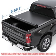 6.6FT Bed Tonneau Cover For 1988-2007 GMC Sierra Chevy Silverado 1500 Roll Up
