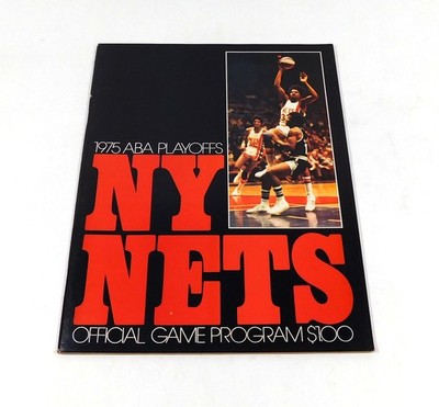 1975-76 Spirits of St. Louis at New York Nets ABA Basketball Program